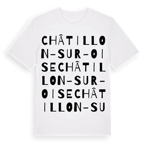 Châtillon-sur-Oise ordlek t-shirt – ekologisk bomull t-shirt från Pinshirt