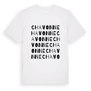 Chavonne ordlek t-shirt – ekologisk bomull t-shirt från Pinshirt