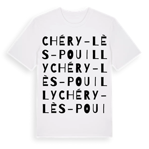 Chéry-lès-Pouilly ordlek t-shirt – ekologisk bomull t-shirt från Pinshirt