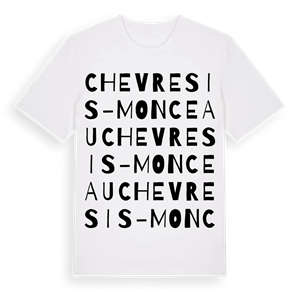 Chevresis-Monceau ordlek t-shirt – ekologisk bomull t-shirt från Pinshirt