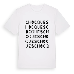 Chocques ordlek t-shirt – ekologisk bomull t-shirt från Pinshirt