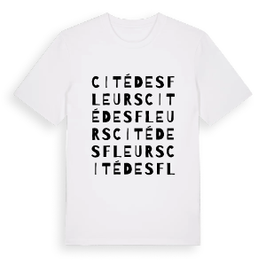 Cité des Fleurs ordlek t-shirt – ekologisk bomull t-shirt från Pinshirt