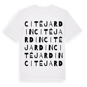 Cité Jardin ordlek t-shirt – ekologisk bomull t-shirt från Pinshirt