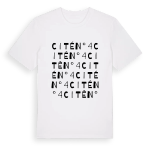 Cité n°4 ordlek t-shirt – ekologisk bomull t-shirt från Pinshirt