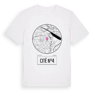 Cité n°4 t-shirt – ekologisk bomull t-shirt från Pinshirt
