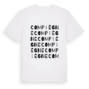 Compiègne ordlek t-shirt – ekologisk bomull t-shirt från Pinshirt