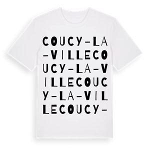 Coucy-la-Ville ordlek t-shirt – ekologisk bomull t-shirt från Pinshirt