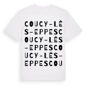 Coucy-lès-Eppes ordlek t-shirt – ekologisk bomull t-shirt från Pinshirt