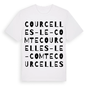 Courcelles-le-Comte ordlek t-shirt – ekologisk bomull t-shirt från Pinshirt