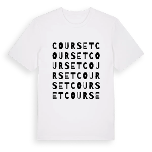 Courset ordlek t-shirt – ekologisk bomull t-shirt från Pinshirt