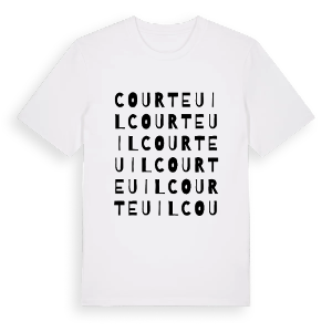Courteuil ordlek t-shirt – ekologisk bomull t-shirt från Pinshirt