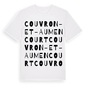 Couvron-et-Aumencourt ordlek t-shirt – ekologisk bomull t-shirt från Pinshirt