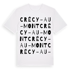 Crécy-au-Mont ordlek t-shirt – ekologisk bomull t-shirt från Pinshirt