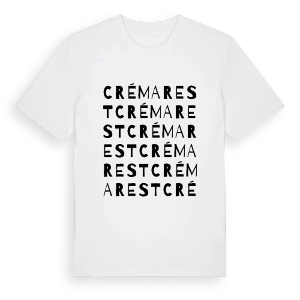 Crémarest ordlek t-shirt – ekologisk bomull t-shirt från Pinshirt