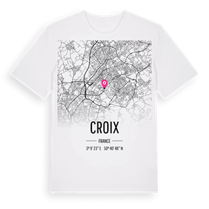 Croix karta t-shirt – ekologisk bomull t-shirt från Pinshirt