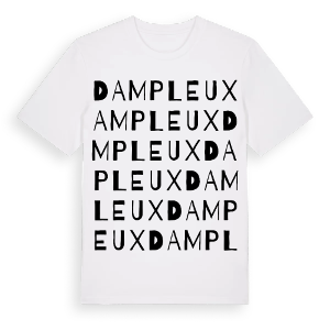 Dampleux ordlek t-shirt – ekologisk bomull t-shirt från Pinshirt
