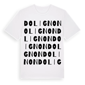 Dolignon ordlek t-shirt – ekologisk bomull t-shirt från Pinshirt