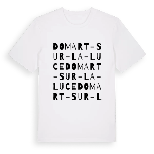 Domart-sur-la-Luce ordlek t-shirt – ekologisk bomull t-shirt från Pinshirt
