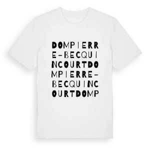 Dompierre-Becquincourt ordlek t-shirt – ekologisk bomull t-shirt från Pinshirt