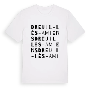 Dreuil-lès-Amiens ordlek t-shirt – ekologisk bomull t-shirt från Pinshirt