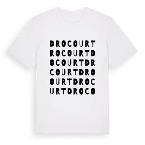 Drocourt ordlek t-shirt – ekologisk bomull t-shirt från Pinshirt