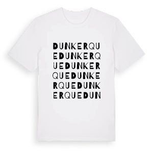 Dunkerque ordlek t-shirt – ekologisk bomull t-shirt från Pinshirt