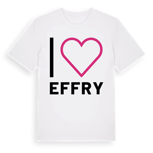 Jag älskar Effry t-shirt stort tryck – ekologisk bomull t-shirt från Pinshirt