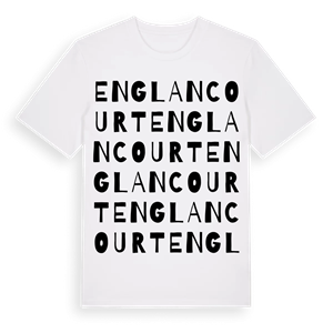 Englancourt ordlek t-shirt – ekologisk bomull t-shirt från Pinshirt