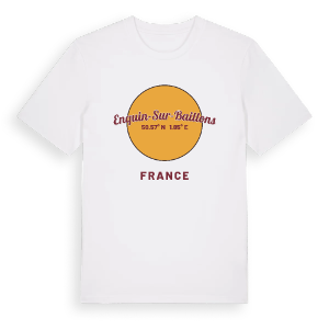 Enquin-sur-Baillons cirkel t-shirt – ekologisk bomull t-shirt från Pinshirt