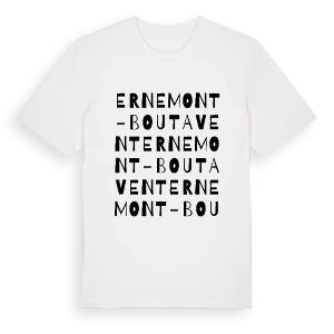 Ernemont-Boutavent ordlek t-shirt – ekologisk bomull t-shirt från Pinshirt