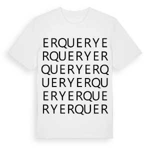 Erquery ordlek t-shirt – ekologisk bomull t-shirt från Pinshirt