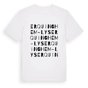 Erquinghem-Lys ordlek t-shirt – ekologisk bomull t-shirt från Pinshirt