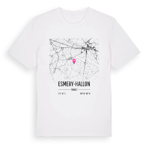Esmery-Hallon karta t-shirt – ekologisk bomull t-shirt från Pinshirt
