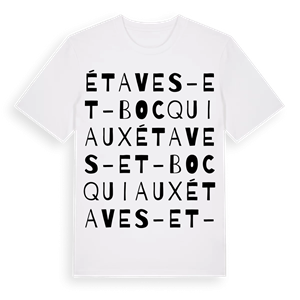 Étaves-et-Bocquiaux ordlek t-shirt – ekologisk bomull t-shirt från Pinshirt