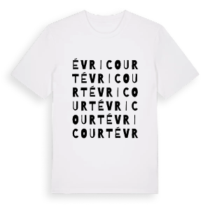Évricourt ordlek t-shirt – ekologisk bomull t-shirt från Pinshirt