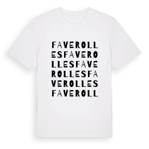 Faverolles ordlek t-shirt – ekologisk bomull t-shirt från Pinshirt