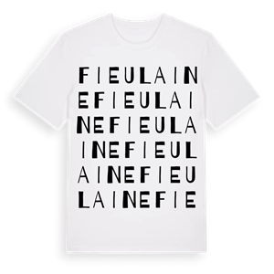 Fieulaine ordlek t-shirt – ekologisk bomull t-shirt från Pinshirt