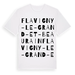 Flavigny-le-Grand-et-Beaurain ordlek t-shirt – ekologisk bomull t-shirt från Pinshirt