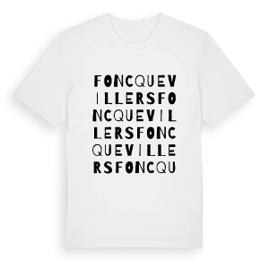 Foncquevillers ordlek t-shirt – ekologisk bomull t-shirt från Pinshirt