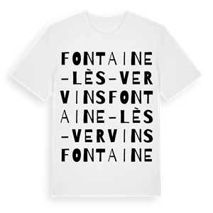 Fontaine-lès-Vervins ordlek t-shirt – ekologisk bomull t-shirt från Pinshirt