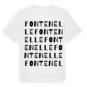 Fontenelle ordlek t-shirt – ekologisk bomull t-shirt från Pinshirt