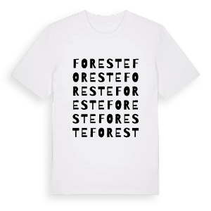 Foreste ordlek t-shirt – ekologisk bomull t-shirt från Pinshirt