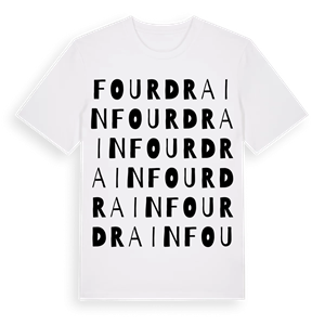 Fourdrain ordlek t-shirt – ekologisk bomull t-shirt från Pinshirt