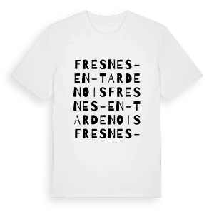 Fresnes-en-Tardenois ordlek t-shirt – ekologisk bomull t-shirt från PinShirt