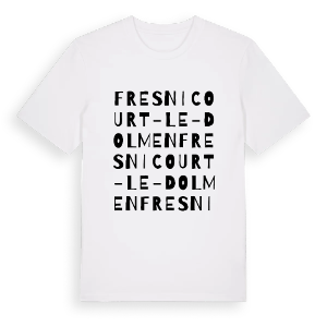 Fresnicourt-le-Dolmen ordlek t-shirt – ekologisk bomull t-shirt från Pinshirt