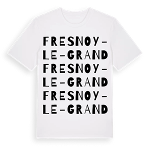 Fresnoy-le-Grand ordlek t-shirt – ekologisk bomull t-shirt från Pinshirt