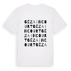 Gézaincourt ordlek t-shirt – ekologisk bomull t-shirt från Pinshirt
