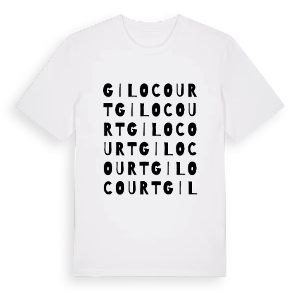 Gilocourt ordlek t-shirt – ekologisk bomull t-shirt från Pinshirt