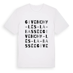 Givenchy-lès-la-Bassée ordlek t-shirt – ekologisk bomull t-shirt från Pinshirt