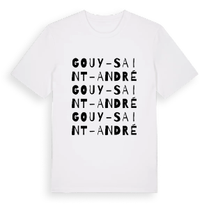 Gouy-Saint-André ordlek t-shirt – ekologisk bomull t-shirt från Pinshirt